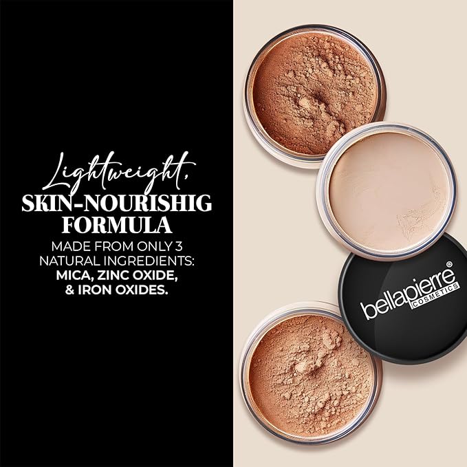 Bellapierre Mineral Foundation SPF 15 – Loose Powder Foundation, Full Coverage Mineral Makeup with Matte Finish – Vegan, Cruelty Free, Hypoallergenic, Oil & Talc Free – 0.32 oz - Double Cocoa