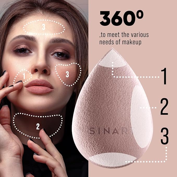 Makeup Sponge, Beauty Makeup Foundation Blender, For Liquid, Cream, & Powder Products, Original Premium PROsponge, Vegan, Cruelty & Latex-Free (BEIGE)