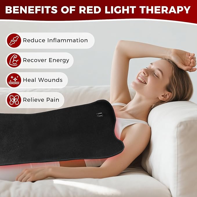 31.5''×14'' Red Light Therapy for Body, Eligible Infrared Light Therapy Pad, Dual Chip Grade 210 LEDs 660nm&850nm Infrared Light Therapy Wearable with Timer Remote Control