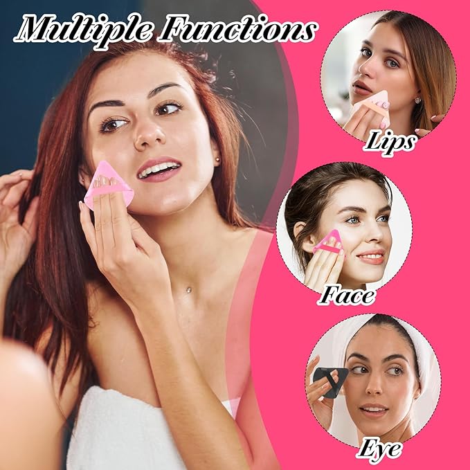 160PCS Powder Puffs for Face Powder, Soft Triangle Makeup Puff for Setting Powder, Makeup Powder Puff for Loose Powder and Press Powder, Wet Dry Makeup Sponge, Makeup Tools