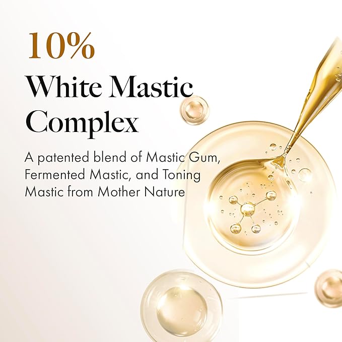 MASTINA White Mastic Ampoule Sheet Mask – 4 Sheets, Fermented Mastic Gum & Niacinamide Essence, Brightening and Deep Hydration Korean Facial Mask