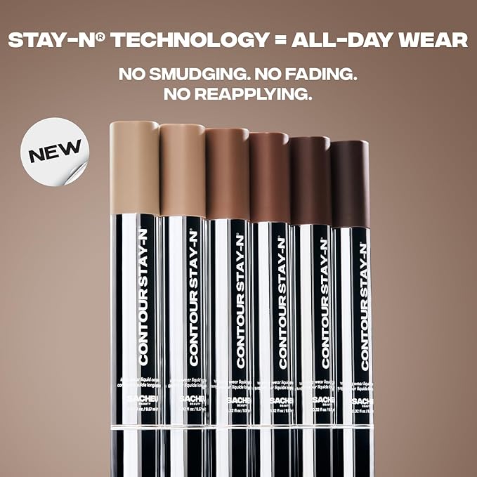 Sacheu Liquid Contour STAY-N Long Wear Cream Contour Makeup — Long Lasting, Blendable, & Lightweight Formula — Vegan & Cruelty-free, Giving Boss
