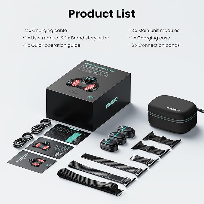 Red Light Therapy Module, PRUNGO RLT300, 650nm Red Light and 850nm Infrared Polarized Light Device to Relieves The Pain for Wrists, Ankles, Knees and Other Joints