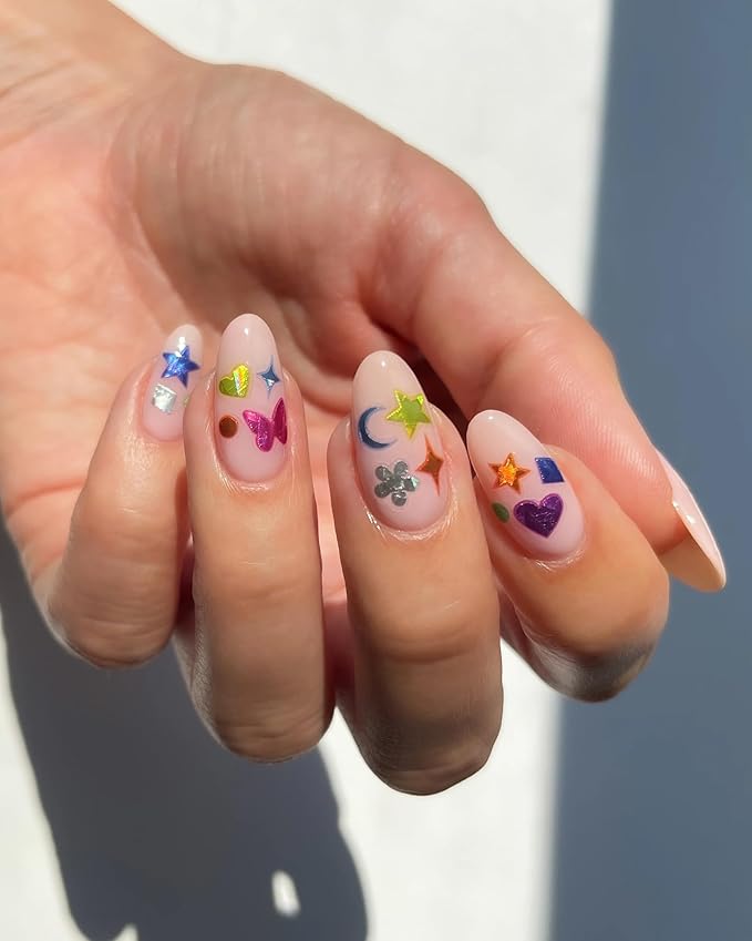 Deco Beauty Confetti -Super Thin & Easy-to-Apply Nail Art with The Cutest Designs-Durable & Long-Lasting Nail Art Stickers and Decals for Women, for DIY at-Home Manicures & Salon-Quality Nails