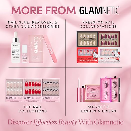 Glamnetic Super Strong Brush On Nail Glue | Brush Tip Applicator, Mess Free, Travel Friendly, Vegan | Durable & Long-Lasting | .24 fl. oz.