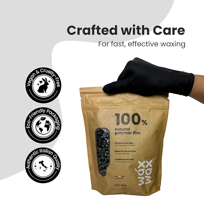 Wax Wax Stardust Hard Wax Beads | Coarse Hair Removal Wax for Ultra Sensitive Skin | Strip-Free, Low Melting, Cruelty-Free & Eco-Friendly Waxing Beads With Hybrid Rosin Formula | Made In Italy - 2.5lb