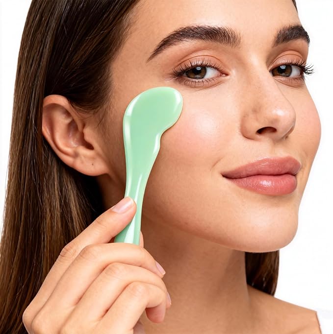 Stainless Steel Muscle Scraper Tool 6 in1 Gua Sha Facial Tools Body Gua Sha Tools Jade Stone Scraper Tool Massage Used for Back, Legs, Arms,Neck,Shoulder