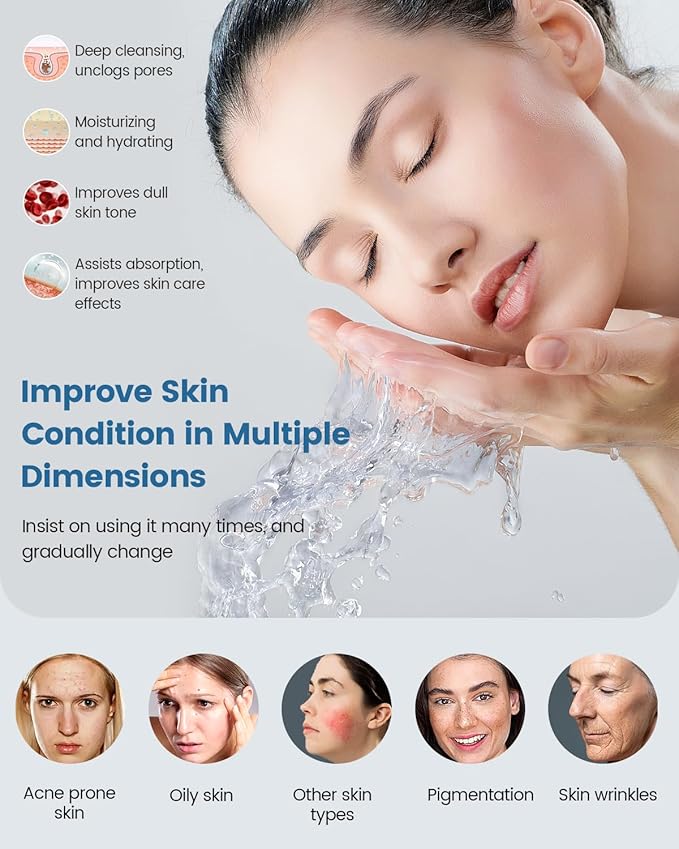 Kingsteam Professional 2-in-1 Facial Steamer with 5X Magnifying Lamp, Salon Grade Hot Mist Esthetician Device, Adjustable Timer, 2 Steam Levels, 3-Level LED Light, White
