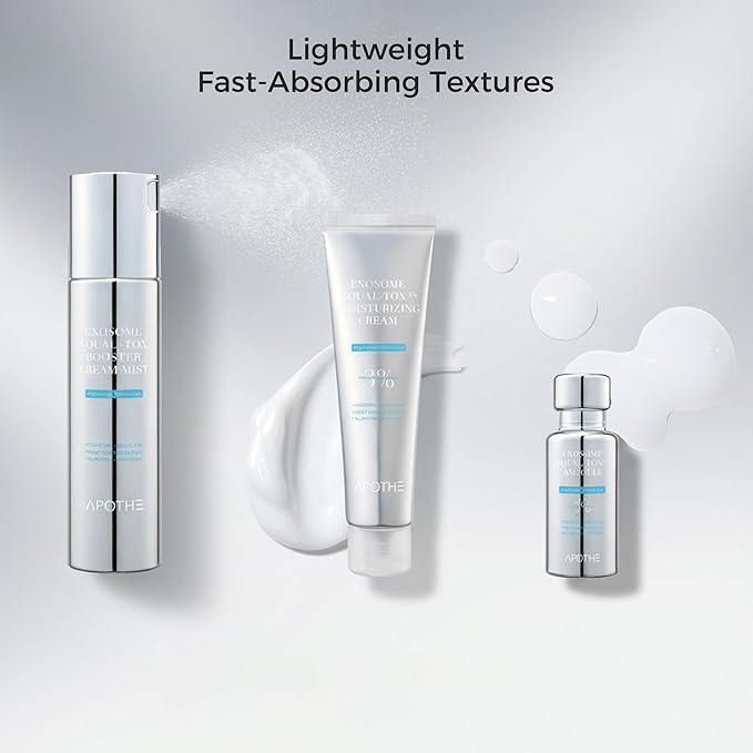APOTHE Exosome Squal-Tox 3-in-1 Skincare Set – Ampoule, Cream & Booster Mist for Hydration, Firming & Skin Renewal, Winter Gifting Bundle