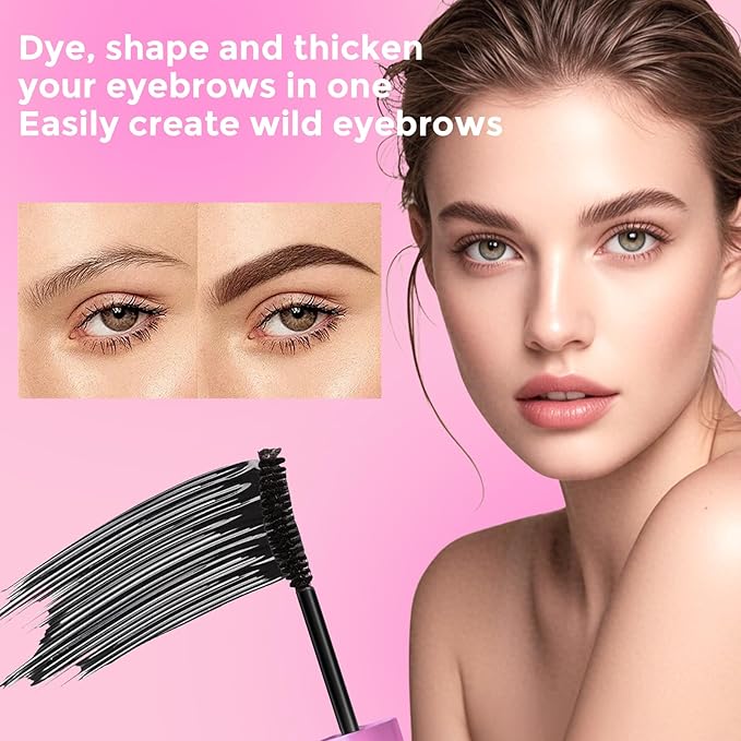 2 Packs Eyebrow Gel, Buildable, Creates Full, Voluminous-Looking Brows, Locks Hairs In Place, 24hrs for Soft Full Brows, 5g (01# 02#)