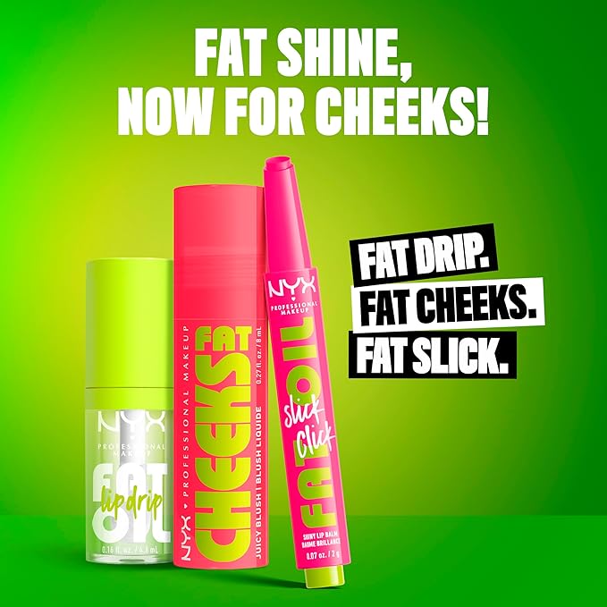NYX PROFESSIONAL MAKEUP Fat Cheeks Liquid Blush, Buildable, Dewy Blush with Long-Lasting 12HR Wear - Fig Fizz (Soft Peach)