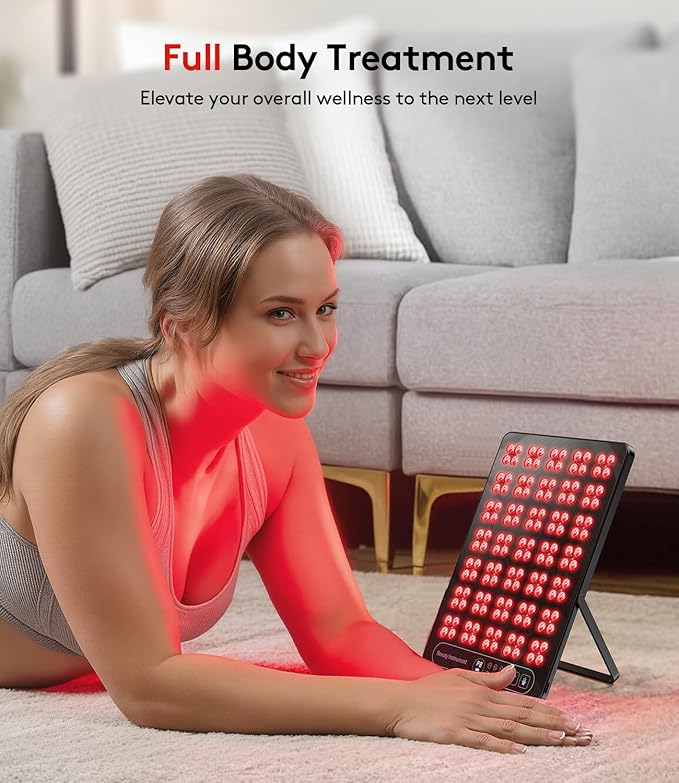 Portable Red Light Panel: Cordless Lightweight 660 850nm LED Light Therapy Device for Women - Red & Infrared Light for Daily Skin Care and Muscle Pain Relief - Including Stand