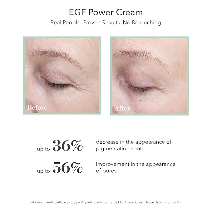 BIOEFFECT EGF Power Cream Anti-Aging Facial Moisturizer With Niacinamide, Hyaluronic Acid, Growth Factor for Collagen, Wrinkles, Age or Dark Spots, A Firming, Hydrating Treatment For Face And Neck