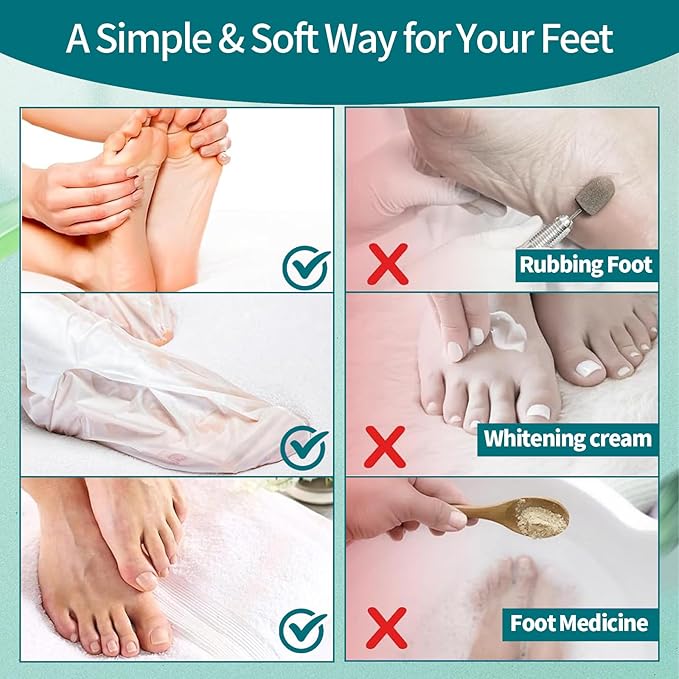 Moisturizing Foot Mask 5 Pack,Hydrating Foot Masks for Dry Cracked Feet,Moisturizing Socks Dry Skin Moisturizer for Soft and Smooth Touch Feet,Foot Care Spa Gifts for Women Men Valentines Gifts