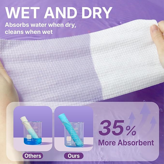 Serenorch Disposable Face Towels, 10" x 12", Ultra Thick Face Towelettes for Sensitive Skin, Extra Soft Makeup Remover Dry Wipes, 600 Count