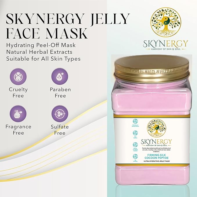 Firming Silk Cocoon Peptide Jelly Mask - Professional hydro Glo Face Masks Skin Hydration, Radiance & Glow, Suitable for all Skin Types - Vajafacial Jelly Mask |12 Applications (30Fl Oz)