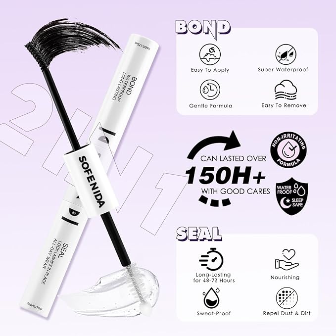 SOFENIDA Lash Clusters Kit Wispy Lash Clusters Cluster Eyelash Extensions 10-18mm Lash Extension Kit Eyelash Cluster Eyelash Extensions Waterproof DIY Individual Lashes Clusters with Soft Thin Band