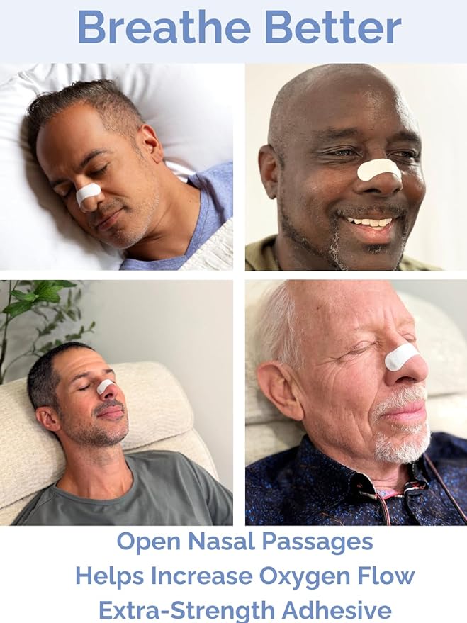 Nasal Strips – Extra Strength, White – Nasal Strips for Snoring. Get Better Sleep, and Breathe Easier. Nose Strips Snoring Solution for Better Breathing & Relieve Congestion - 30 Ct.