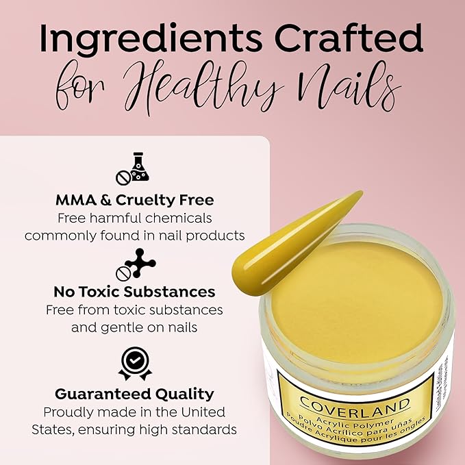 Tones Coverland Acrylic Nail Powder "Warmer Weather" - Limited Edition Acrylic Powder for Nail Design, Sculpting, and Masking Nail Bed Imperfections - Professional Acrylic Nail Supplies - (1.5 Oz)