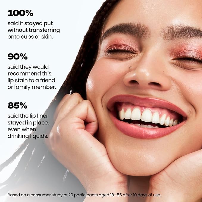 Sacheu Lip Liner STAY-N Peel Off Lip Stain — Long Lasting Waterproof Lip Tint with Hyaluronic Acid & Vitamin E — Transfer Proof Matte Finish, Vegan & Cruelty-Free (nOOHde)