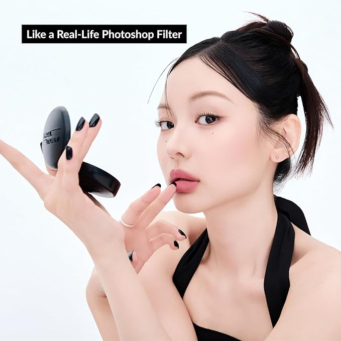 ABOUT TONE Blur Powder Pact 0.32oz - Pressed Powder Compact with Mirror and Puff Makeup Setting Finishing Blurring Natural Translucent Lightweight Face Sebum Oil Control Vegan Formula (01 FAIR)