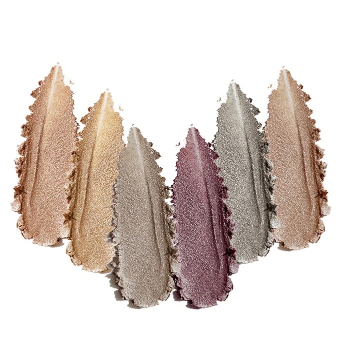 6-Color Shimmer Eyeshadow Palette, Micro-Glitter Pearlescent Neutrals, Silky Smooth High-Pigment Powder, Non-Caking No-Fallout, Waterproof Sweatproof Long-Lasting Eye Makeup, Giftable Palette-A05