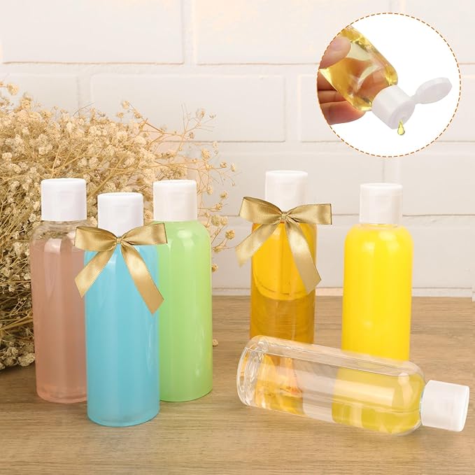 KUKLIPJIM 40 Pack 5 oz Plastic Bottles with Caps, Clear Empty Bottles, Cosmetic Containers for Lotion and Shampoo, Travel-Friendly Bottles, BPA-Free for Liquids and Personal Care