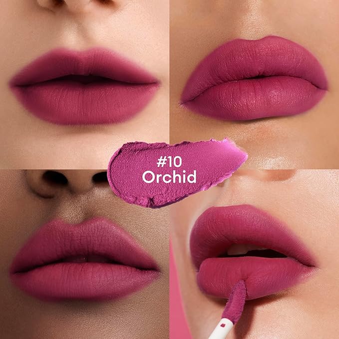 ITY Velvet Matte Finish Lip Stain-Mousse Textured Lip Clay, Pink Shade, Conceals Lip Lines, Rich Pigment Lip Tint Lipsticks, 0.14 oz (4g) in Orchid
