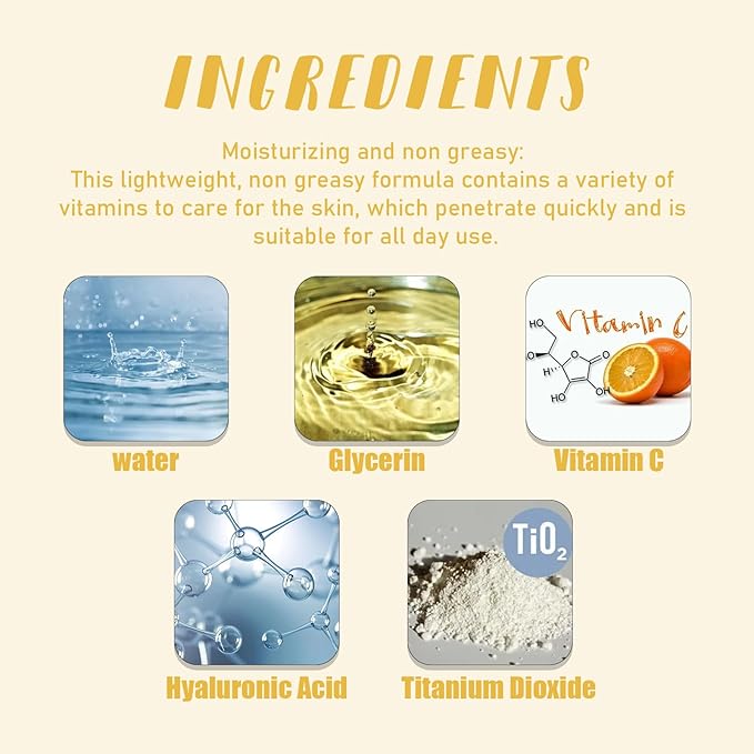Brightening Moisturizer for a Radiant Glow, V7 Tone Up Cream with Vitamin C & Hyaluronic Acid, Lightweight Non-Greasy Formula for Daily Hydration and Even Skin Tone, 50g
