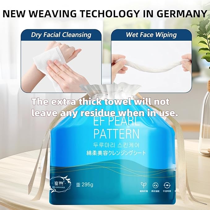 Face towels roll。Hanging face towel disposable，Disposable face towels, MIXUISEE cotton face cloths，super thick 150% face wipes, Suitable for makeup removal and cleansing (Thickened 210 PCS)