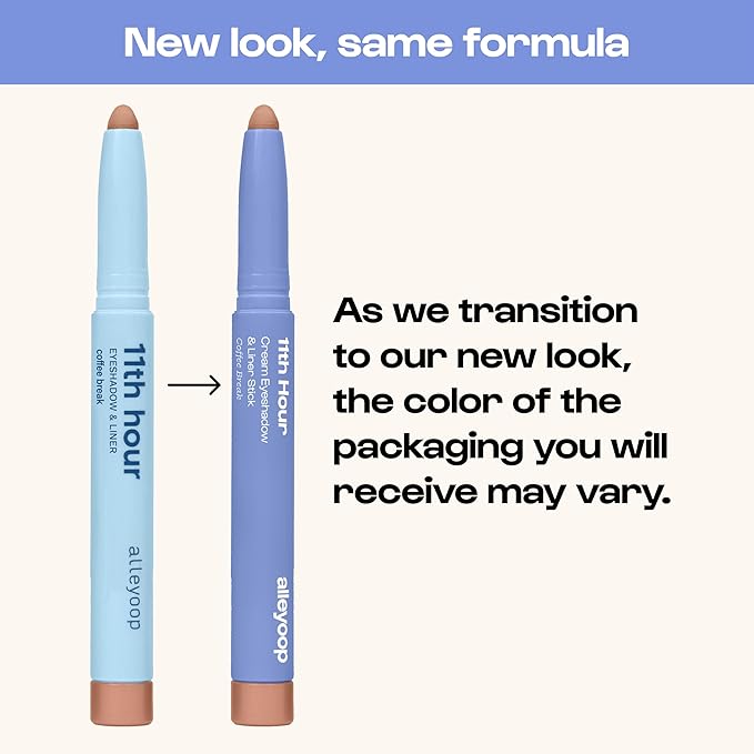 ALLEYOOP 11th Hour Waterproof Cream Eyeshadow Stick – Long-Lasting Eye Shadow Pencil & Eyeliner, Cream to Powder Stick & Highlighter – Smudge-Proof Eyeshadow Shimmer, Plum Up Shimmer