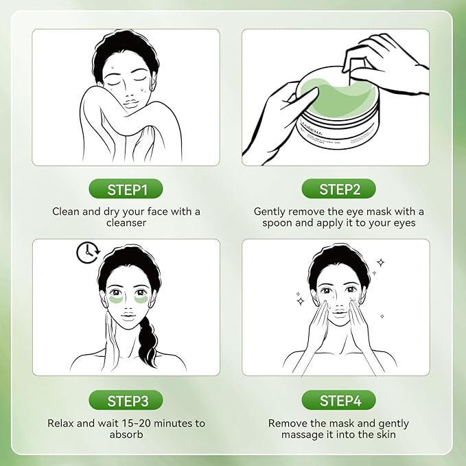 LANBENA Aloe Vera Under Eye Patches for Puffy Eyes and Dark Circles Collagen Eye Gels Mask - Skin Treatment Pads Hydration and Skin Elasticity-30 Pairs