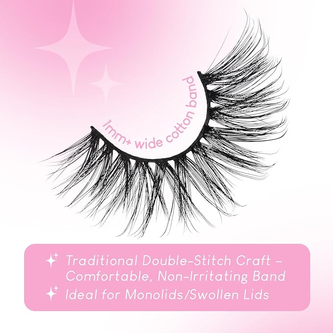 False Eyelashes 20 Pairs Long Lashes 14-18mm Wispy Lashes Faux Mink Lashes 14mm 3D Fluffy Cat Eye Lashes （style 20-066)