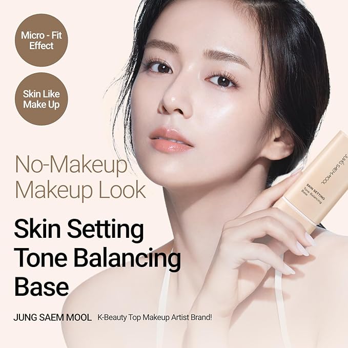 JUNG SAEM MOOL Skin Setting Tone Balancing Base 1.35 Fl Oz, Natural Expression & Pore Blurring Makeup Primer, Hydrating K-Beauty Foundation Base for a Flawless Bare-Face Look, Korean Makeup