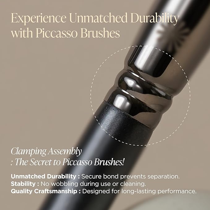 Piccasso Brush Korean Foundation Spatula – Professional Stainless Steel Makeup Tool for Thin, Seamless Foundation & Cream Blending (V-cut)