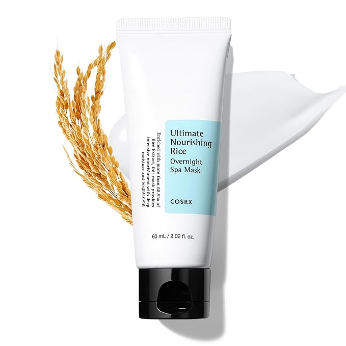 COSRX Ultimate Nourishing Rice Overnight Spa Mask, 60ml / 2.02 fl.oz | Rice Extract 68% and Niacinamide 2%, Korean Skin Care, Stocking Stuffers, Holiday Gifts, Gifts for Women