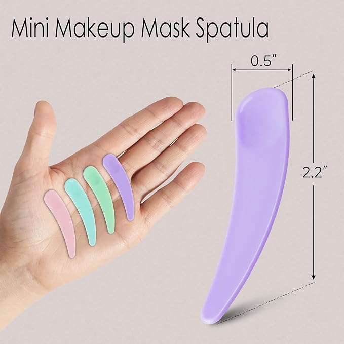 200PCS Cosmetic Spatulas, Small Makeup Spatula, Mini Plastic Makeup Scoop for Mixing and Sampling, Skin Care Facial Cream Mask Spatula (Multicolor)