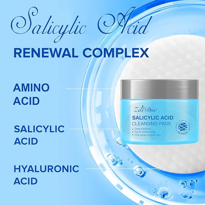 2 Sets Remover Wipes, with Turmeric & Salicylic Acid, Exfoliating Face Cleansing Pads for Hydrating, Moisturizing & Calming for Sensitive Skin