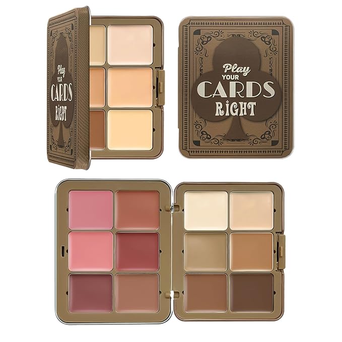 Blush And Concealer Palette | Natural Cheek Blush - 12-color Face Rouge And Contour Palette For Women, Facial Contouring Makeup