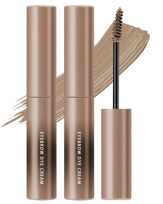 Blonde Tinted Eyebrow Gel, 2 Pcs Long Lasting Waterproof Eye Brow Tinting Kit, Smudgeproof Natural Eyebrow Mascara Glue, Ultra-Fine Brush Brow Filler Stain, Christmas Eye Makeup Gift for Women-01