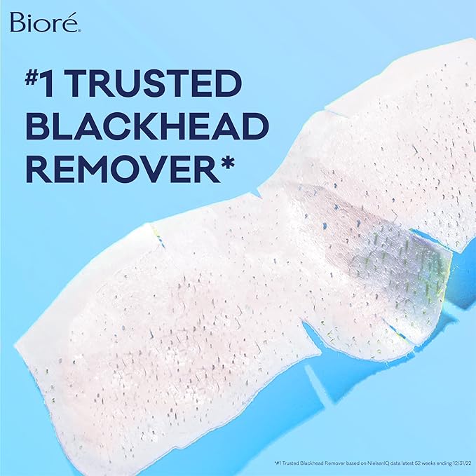 Bioré Original Blackhead Remover Strips, Deep Cleansing Nose Strips With Instant Pore Unclogging, Features C-Bond Technology, Oil-Free, Non-Comedogenic Use, 14 Count, Pack of 4