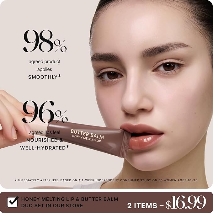 Nature Republic Honey Melting Lip Butter Balm – Moisturizing Tinted Balm with Peptides, for Sheer & Glossy, Smooth & Soft Lips, Stocking Stuffers (Dirty Espresso)