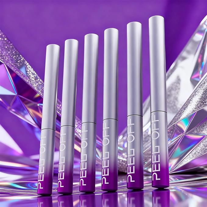 LANGMANNI 4Pcs Peel Off Lip Liner Set,Lip Stain Peel Off,Long-Lasting Waterproof & Smudge-Proof Matte Lip Liners With Ergonomic Handle & Precision Brush,Makeup Gift for Girls (#1+2+3+4)