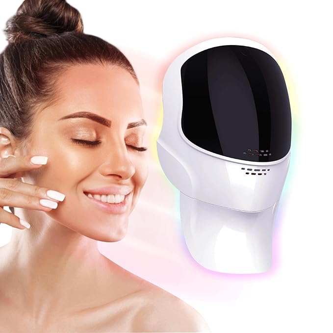 Red Light Therapy Mask for Face & Neck, LED Face Mask Infrared Light Therapy for Wonem & Men, 120 LEDS 7 Modes Rechageable for Wrinkles, Fine Lines, Dark Spots Skincare Device