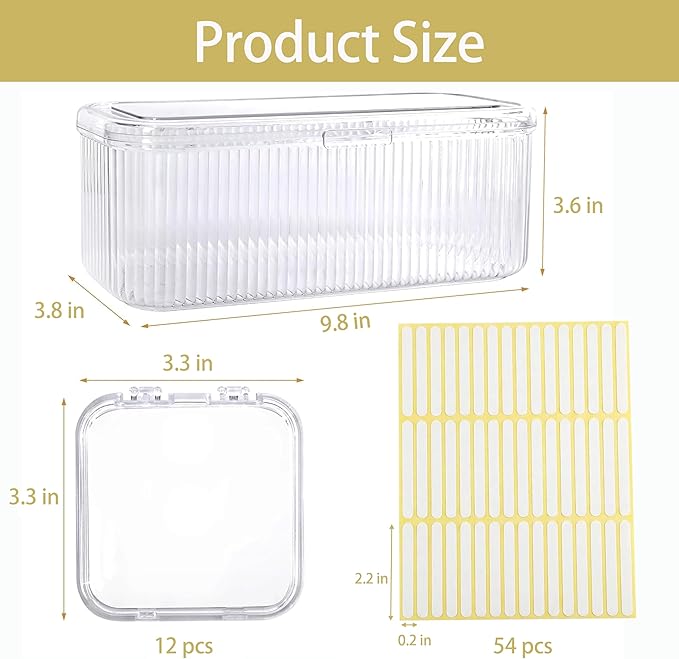 Kyvenly Press On Nail Organizer 12pcs 3.3in Nail Case And 1 Big Acrylic Storage Box For Packaging Clear Display Box Fake Nail Organizer With Double Sided Adhesive Tabs Nail Display Nail Salon