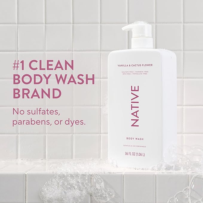 Native Vanilla & Cactus Flower Body Wash 36 oz
