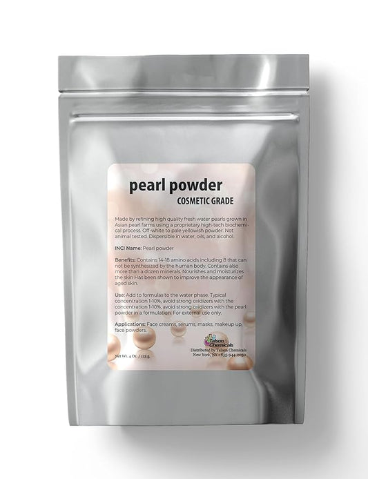 Talsen Chemicals Pure Pearl Powder DIY Cosmetic Grade Pearl Powder For Face, Making Face Mask, Cream And Lotion (4 Ounce / 113 gram)