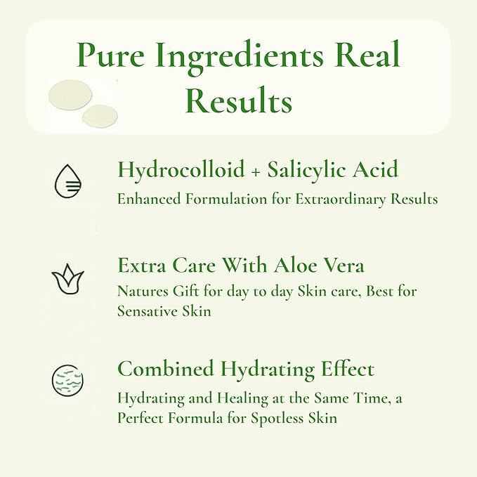 Fast Acting Pimple Patches with Hydrocolloid, Saycilic Acid and Aloe Vera | 108 ct (60 x 8mm + 48 x 12mm) | Reduces Spot Risk | Invisible Acne Patches | Treatment for Zits, Blemishes, Acne & Pimples.