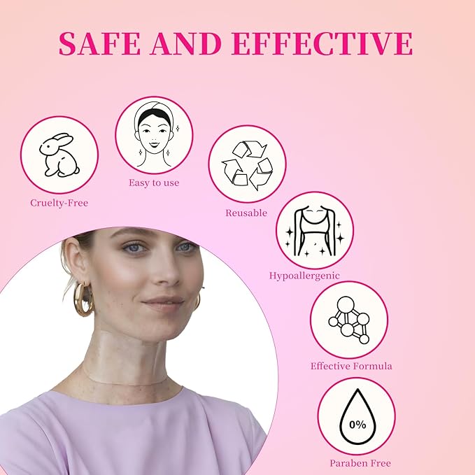 BOYAO Silicone Neck Wrinkle Patches | Reusable Overnight Anti-Aging Pads for Neck Skin Firming