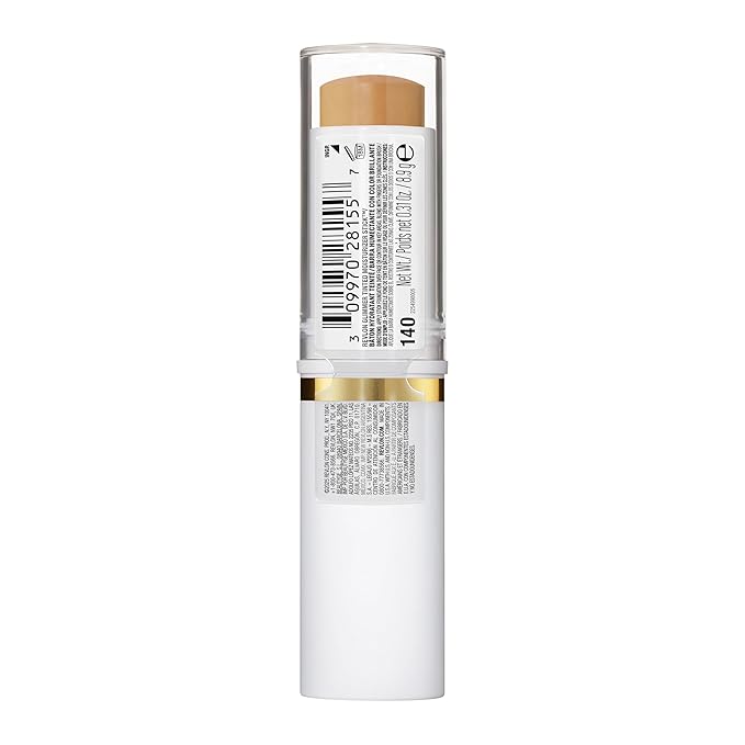 Revlon Glimmer Tinted Moisturizer Stick for Face, Lightweight Foundation, Hydrating Skincare-Infused Makeup, 140 140, 0.31 oz